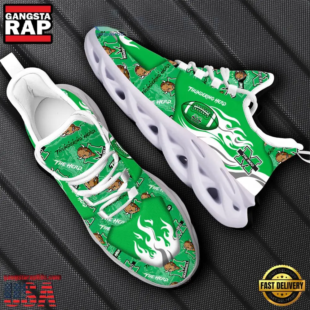 NCAA Marshall Thundering Herd New Design Max Soul Shoes, Running Sneakers NCAA Marshall Thundering Herd New Design Max Soul Shoes, Running Sneakers - Image 1