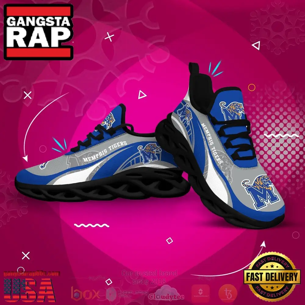NCAA Memphis Tigers Football Clunky Unique Design Max Soul Shoes Running Sneakers NCAA Memphis Tigers Football Clunky Unique Design Max Soul Shoes Running Sneakers - Image 1