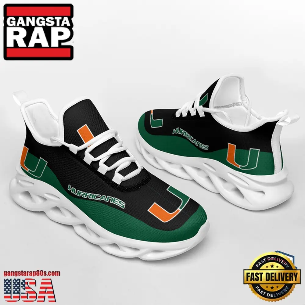 NCAA Miami Hurricanes Unique Design Max Soul Shoes Running Sneakers