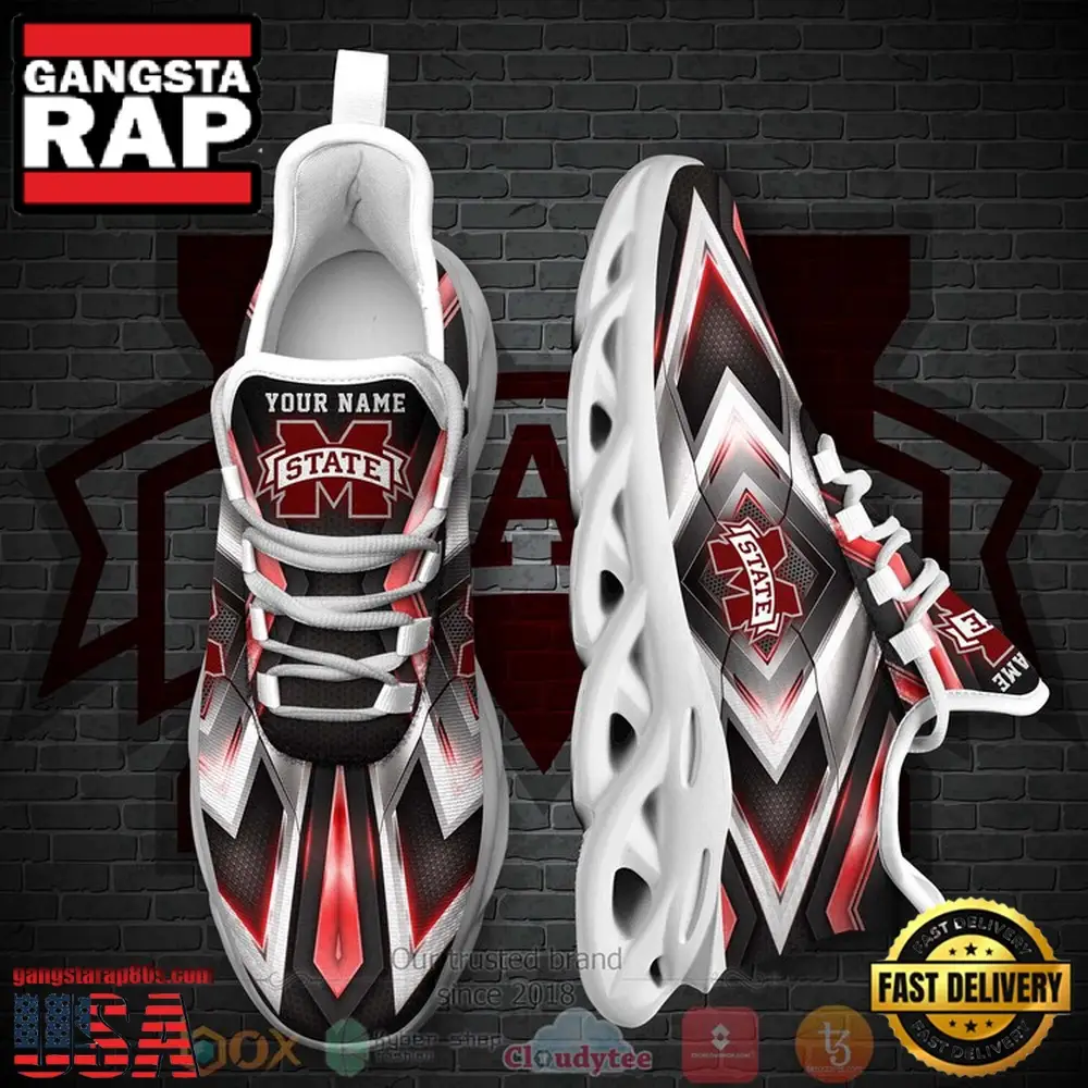 NCAA Mississippi State Bulldogs Football Team Custom Name Clunky Unique Design Max Soul Shoes Running Sneakers NCAA Mississippi State Bulldogs Football Team Custom Name Clunky Unique Design Max Soul Shoes Running Sneakers - Image 1