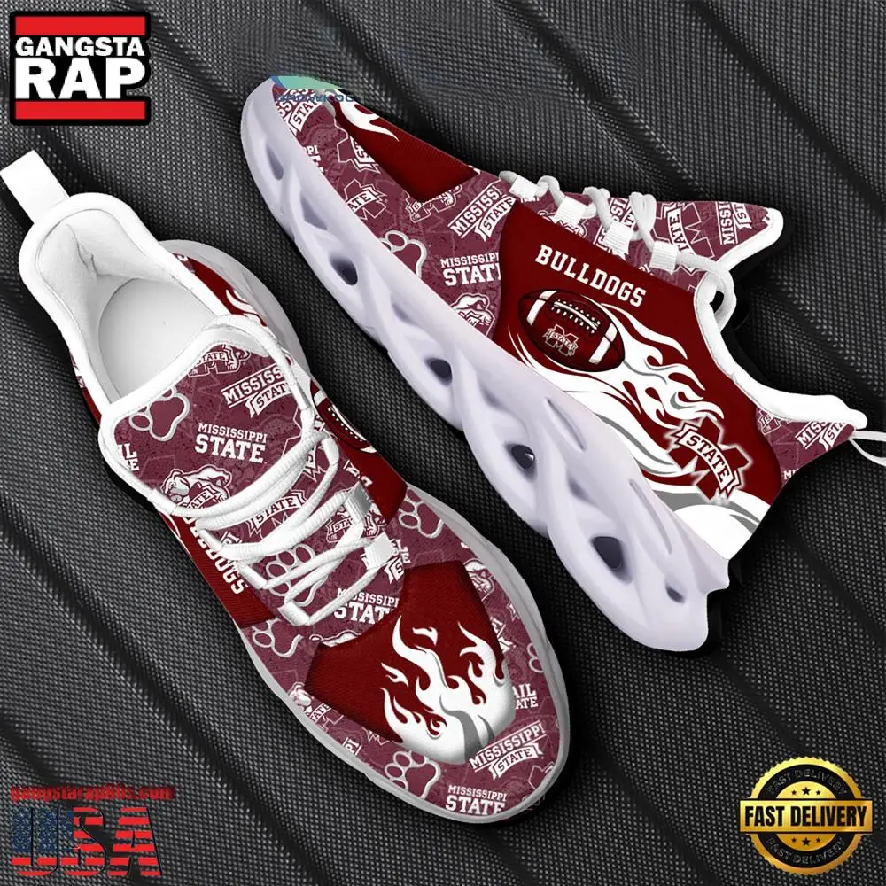 NCAA Mississippi State Bulldogs New Design Max Soul Shoes, Running Sneakers