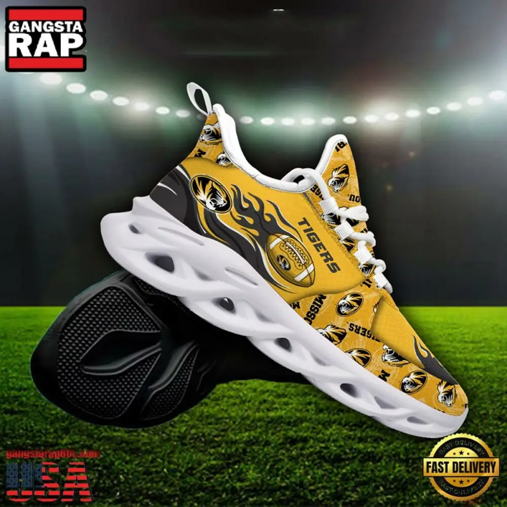 NCAA Missouri Tigers New Design Max Soul Shoes, Running Sneakers NCAA Missouri Tigers New Design Max Soul Shoes, Running Sneakers - Image 1