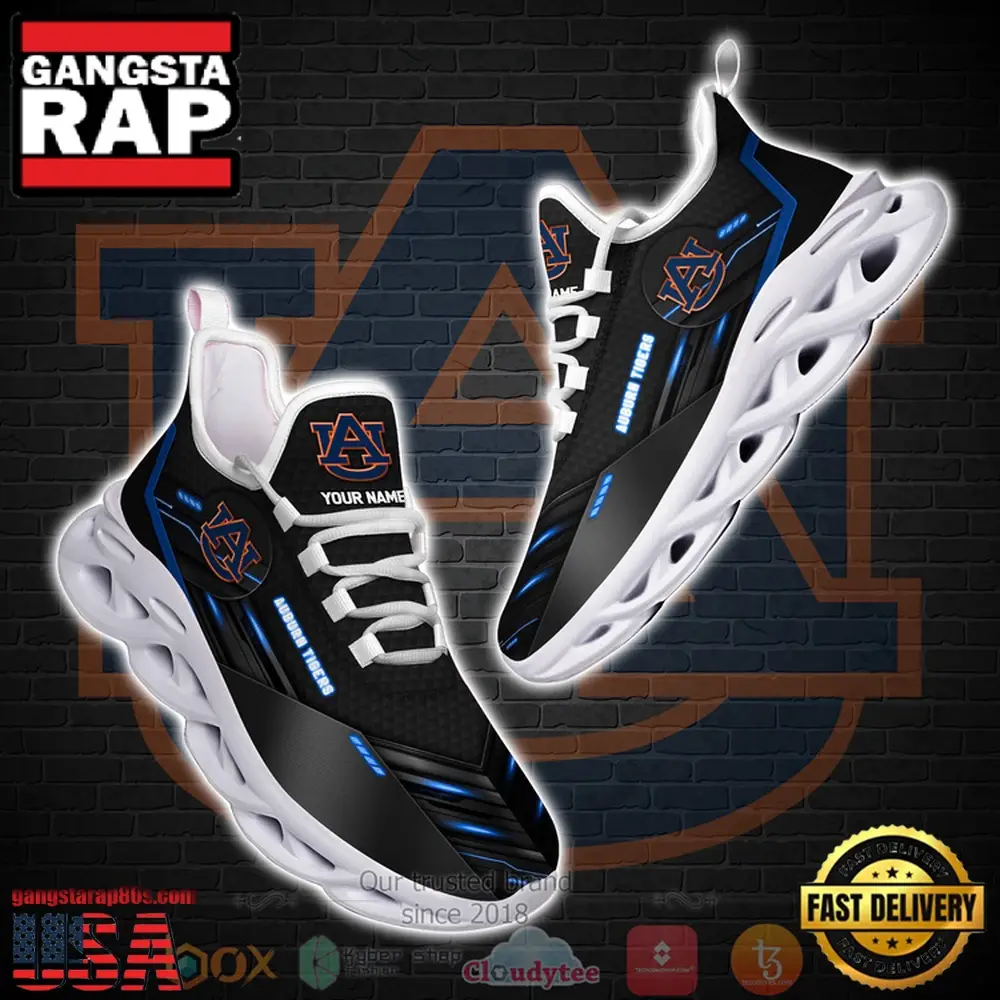 NCAA Ncaa Auburn Tigers Custom Name Clunky Unique Design Max Soul Shoes Running Sneakers