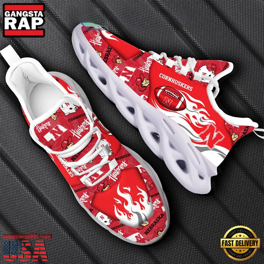 NCAA Nebraska Cornhuskers New Design Max Soul Shoes, Running Sneakers