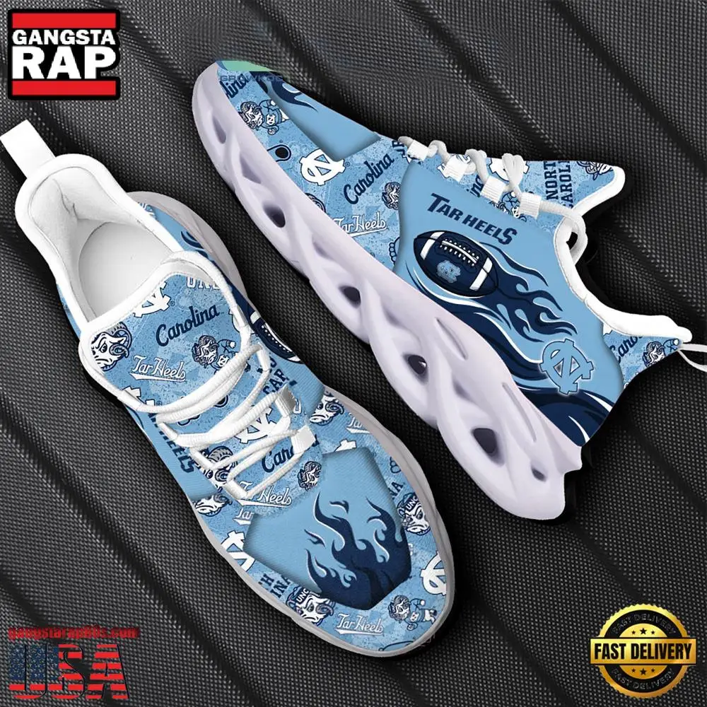 NCAA North Carolina Tar Heels New Design Max Soul Shoes, Running Sneakers NCAA North Carolina Tar Heels New Design Max Soul Shoes, Running Sneakers - Image 1
