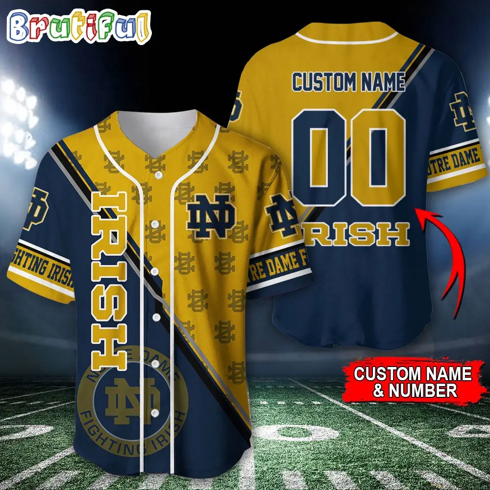 NCAA Notre Dame Fighting Irish Baseball Jersey, Custom Sport Jersey Shirt