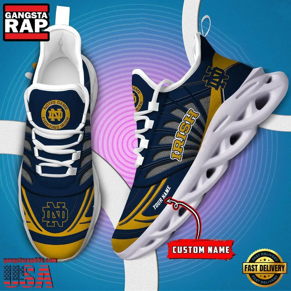 NCAA Notre Dame Fighting Irish Custom Name Max Soul Shoes Sneaker