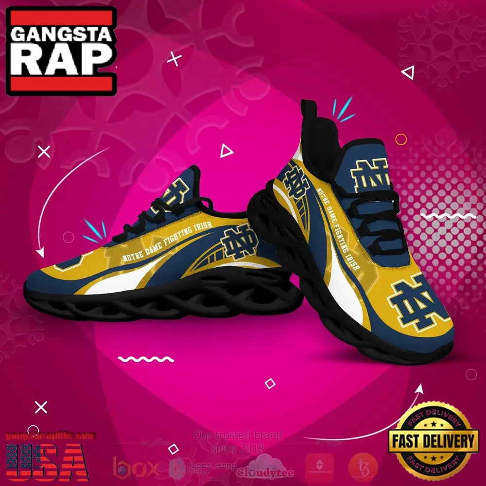 NCAA Notre Dame Fighting Irish Football Clunky Unique Design Max Soul Shoes Running Sneakers
