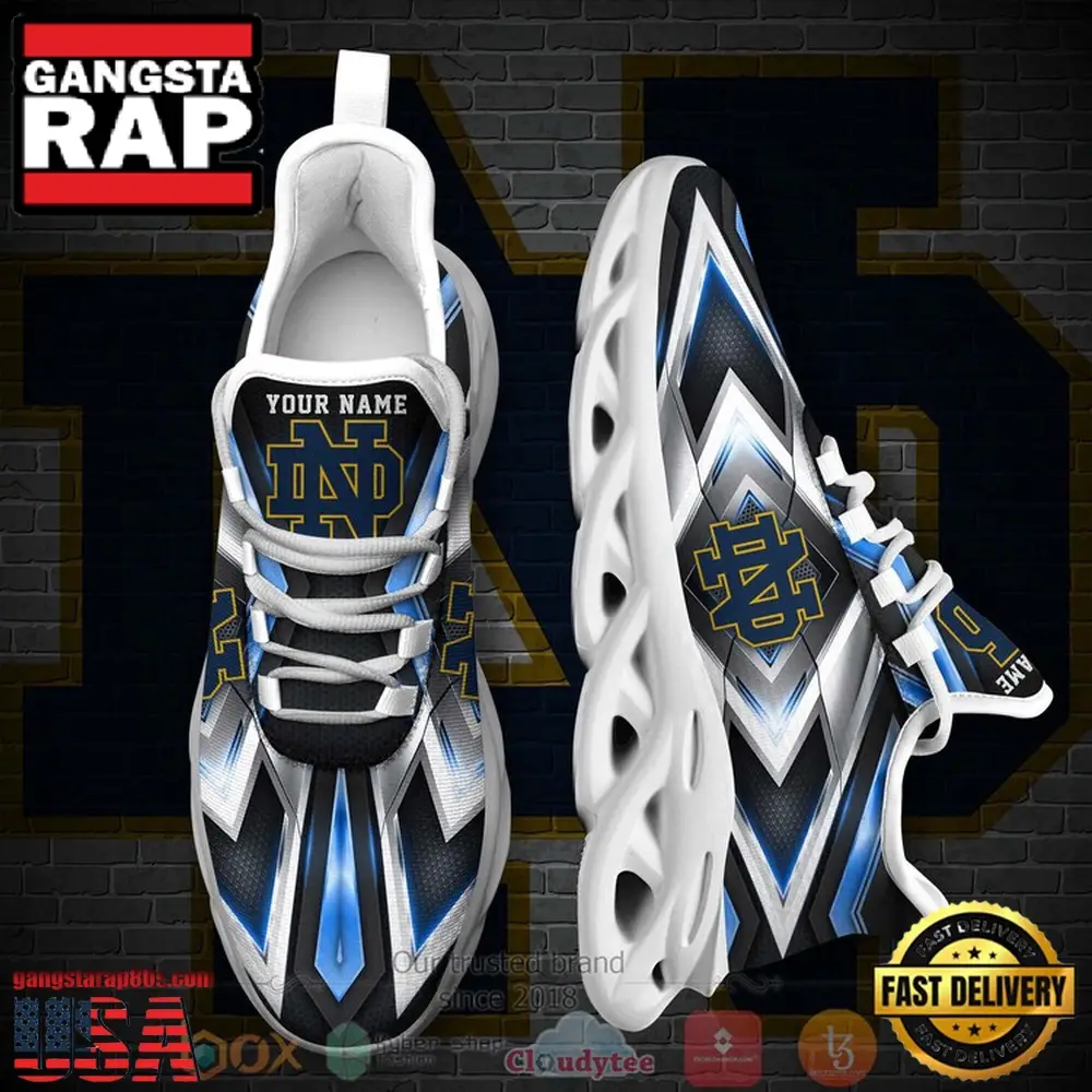 NCAA Notre Dame Fighting Irish Football Team Custom Name Clunky Unique Design Max Soul Shoes Running Sneakers