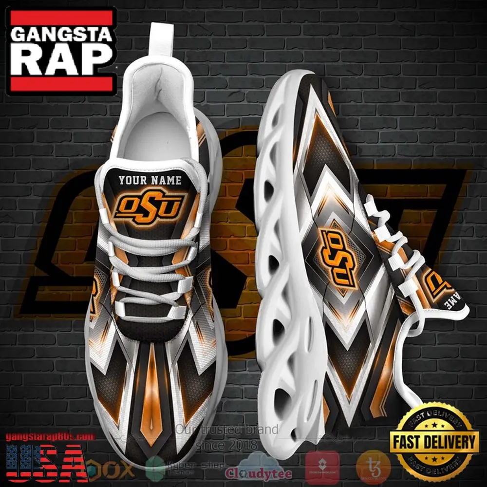 NCAA Oklahoma State Cowboys Football Team Custom Name Clunky Unique Design Max Soul Shoes Running Sneakers