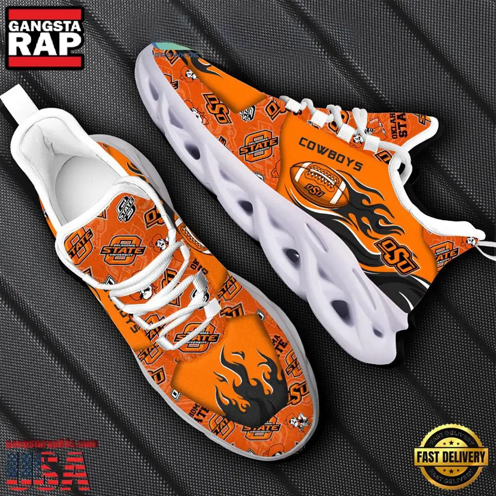 NCAA Oklahoma State Cowboys New Design Max Soul Shoes, Running Sneakers