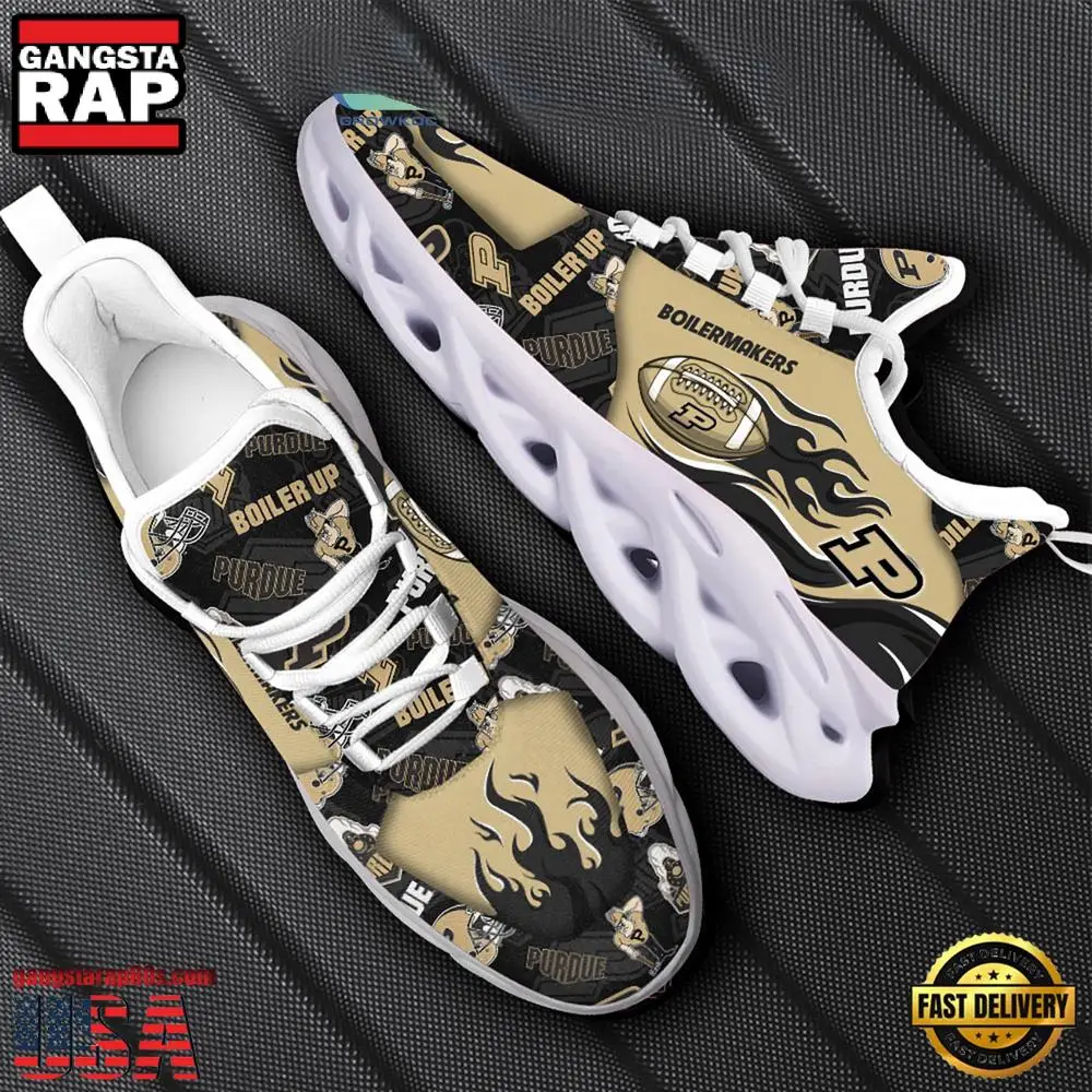 NCAA Purdue Boilermakers New Design Max Soul Shoes, Running Sneakers