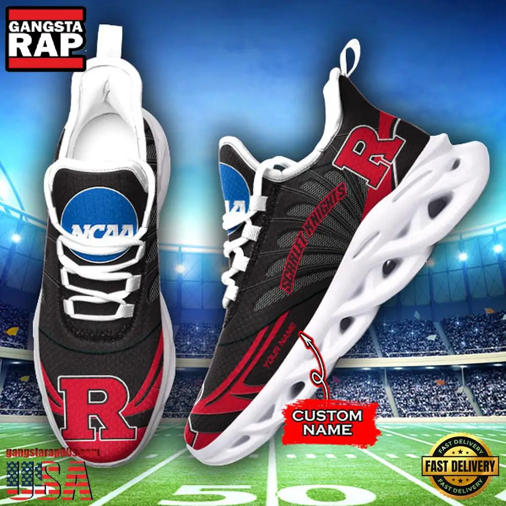 NCAA Rutgers Scarlet Knights Custom Name Max Soul Shoes Sneakers