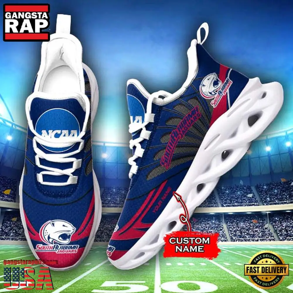 NCAA South Alabama Jaguars Custom Name Max Soul Shoes Sneakers