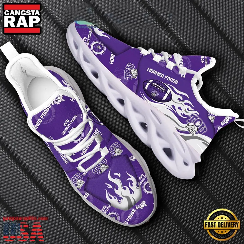 NCAA TCU Horned Frogs New Design Max Soul Shoes, Running Sneakers