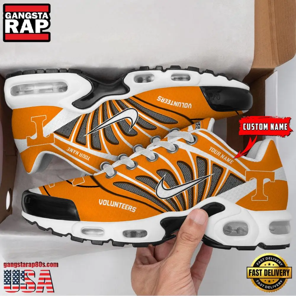 NCAA Tennessee Volunteers Sport Football Logo Custom Name Air Max Plus Shoes Running Sneakers