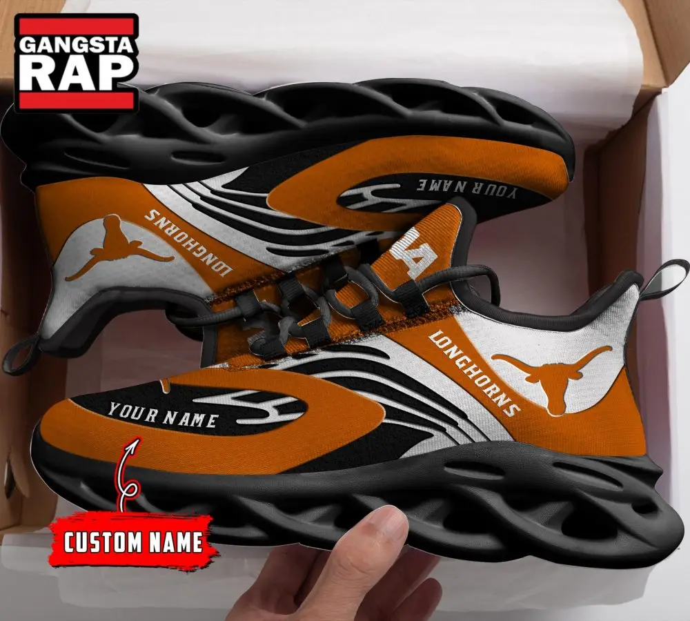 NCAA Texas Longhorns Sport Logo Team Custom Name Max Soul Shoes