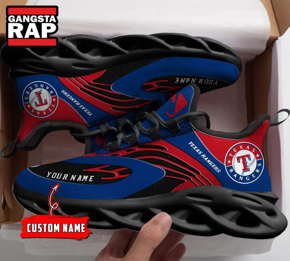 NCAA Texas Rangers Sport Logo Team Custom Name Max Soul Shoes