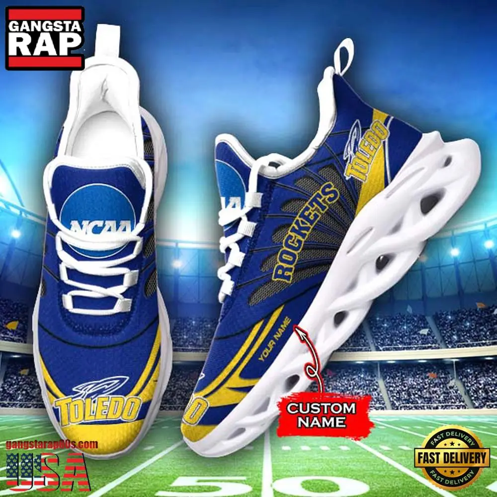 NCAA Toledo Rockets Custom Name Max Soul Shoes Sneakers NCAA Toledo Rockets Custom Name Max Soul Shoes Sneakers - Image 1