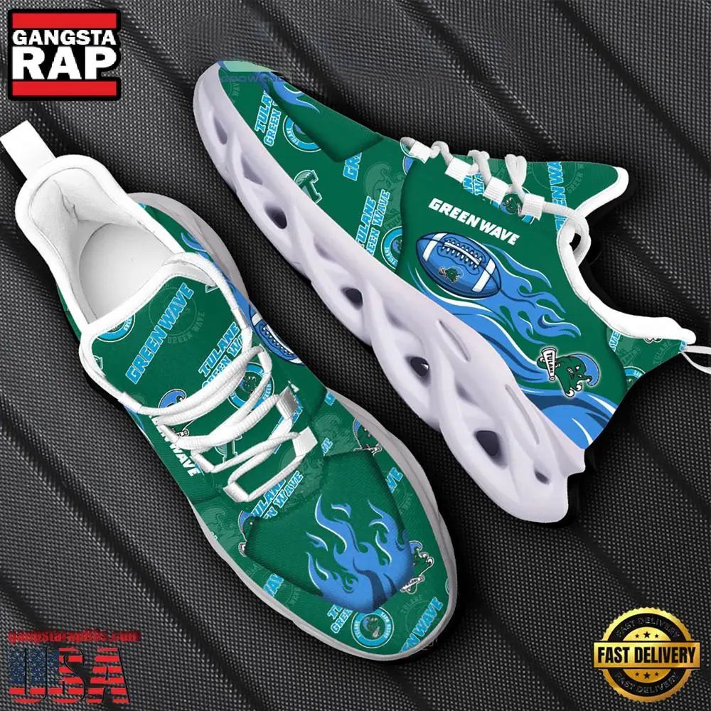 NCAA Tulane Green Wave New Design Max Soul Shoes, Running Sneakers