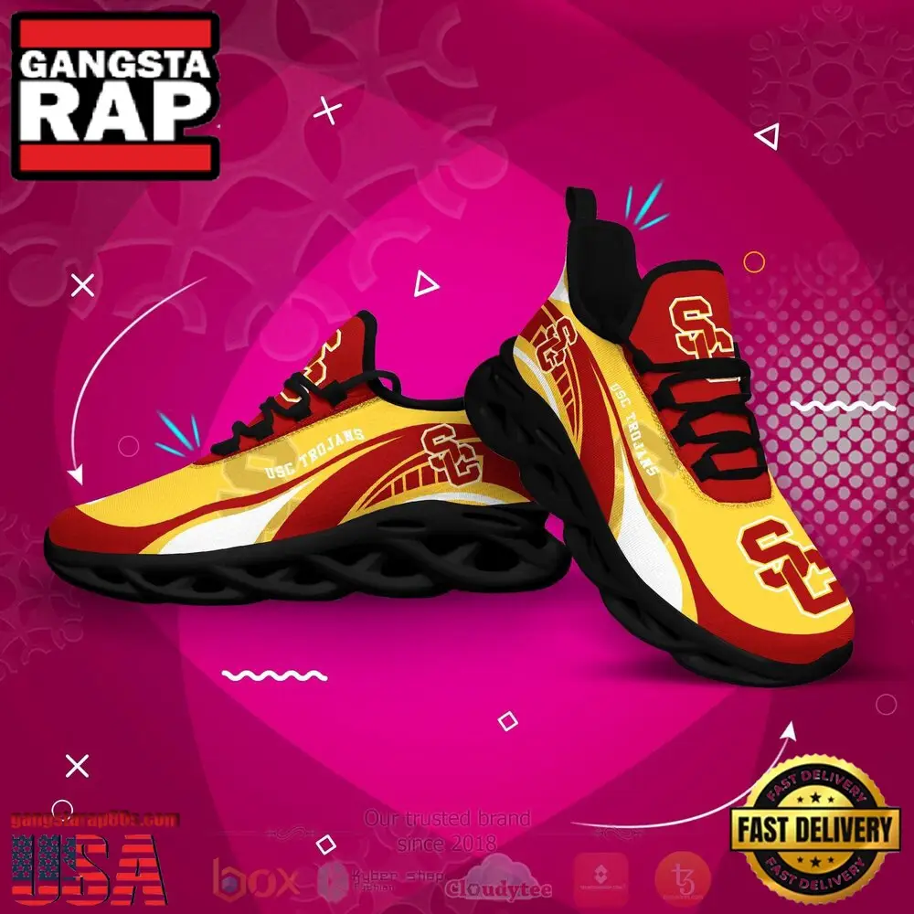 NCAA Usc Trojans Football Clunky Unique Design Max Soul Shoes Running Sneakers