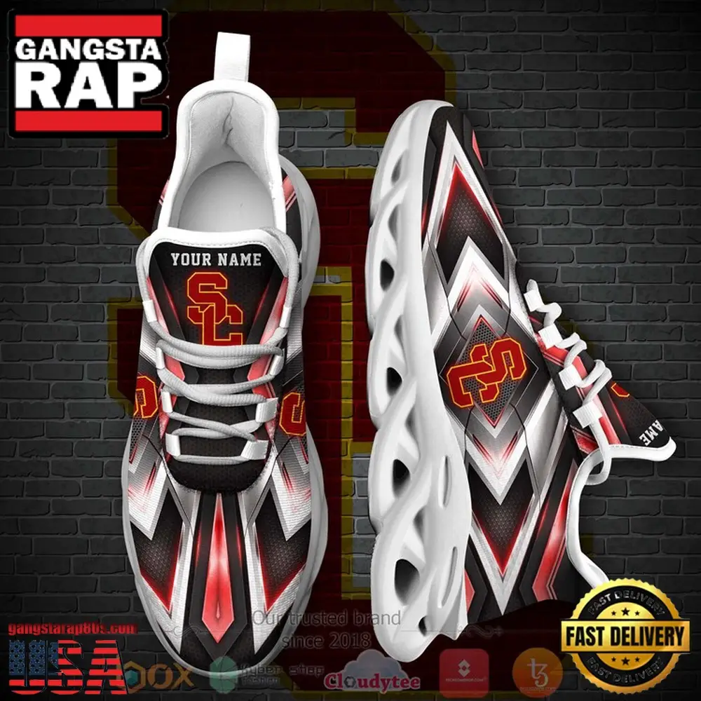 NCAA Usc Trojans Football Team Custom Name Clunky Unique Design Max Soul Shoes Running Sneakers