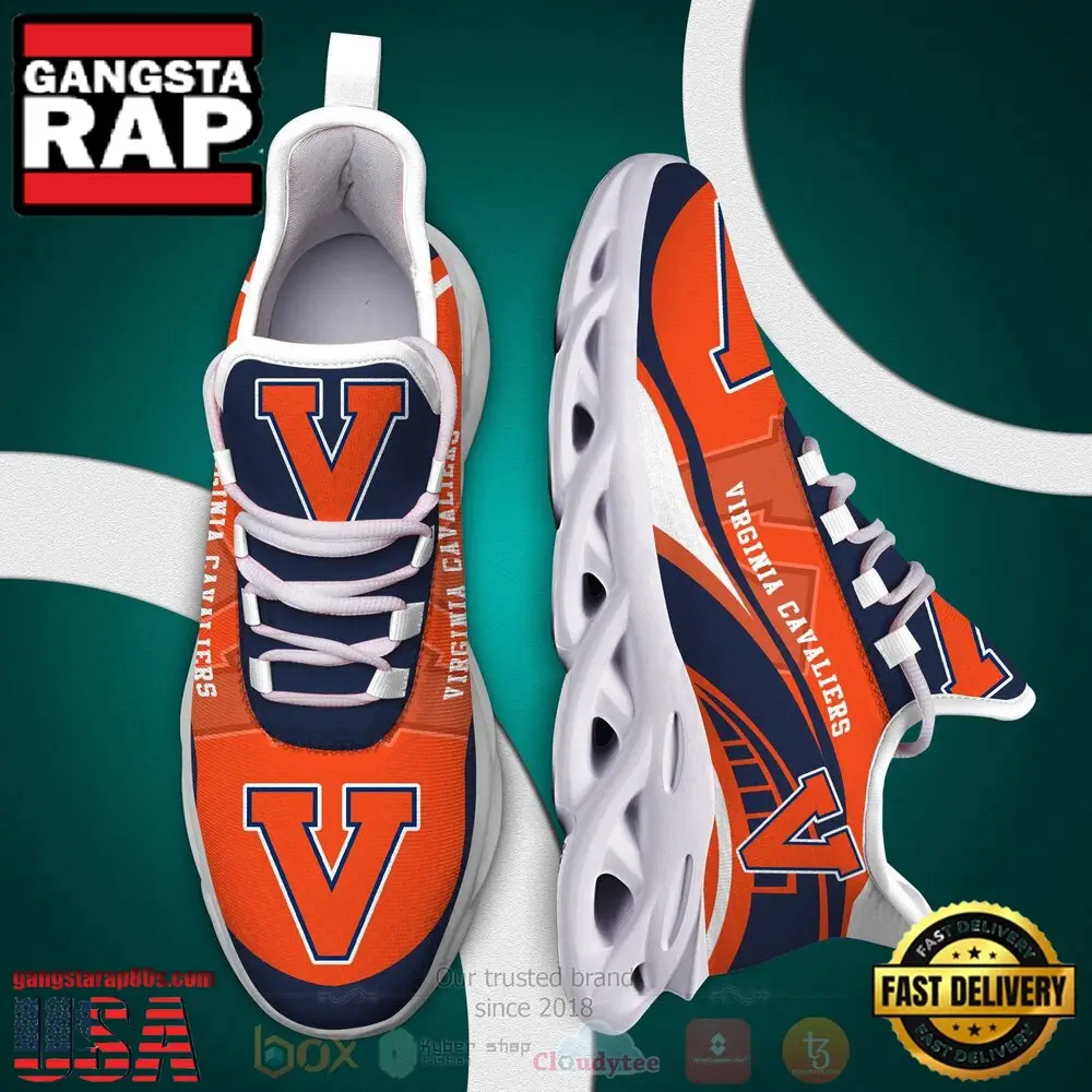 NCAA Virginia Cavaliers Football Clunky Unique Design Max Soul Shoes Running Sneakers