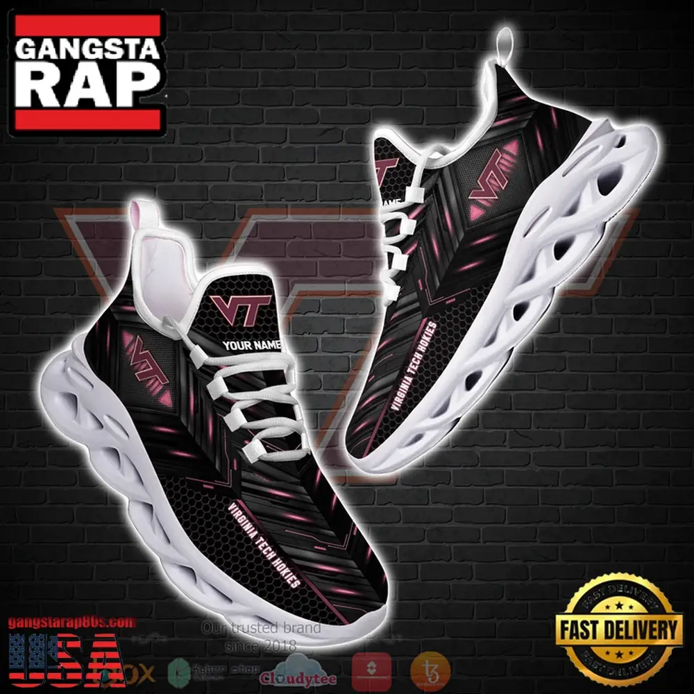 NCAA Virginia Tech Hokies Ncaa Custom Name Clunky Unique Design Max Soul Shoes Running Sneakers NCAA Virginia Tech Hokies Ncaa Custom Name Clunky Unique Design Max Soul Shoes Running Sneakers - Image 1