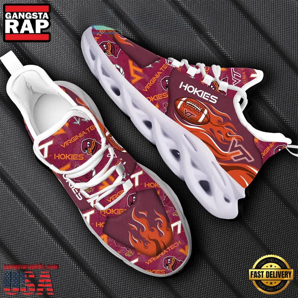 NCAA Virginia Tech Hokies New Design Max Soul Shoes, Running Sneakers NCAA Virginia Tech Hokies New Design Max Soul Shoes, Running Sneakers - Image 1