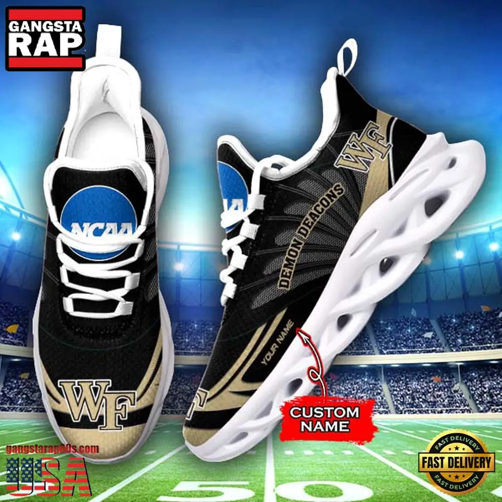 NCAA Wake Forest Demon Deacons Custom Name Max Soul Shoes Sneakers
