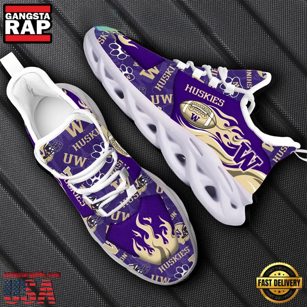 NCAA Washington Huskies New Design Max Soul Shoes, Running Sneakers