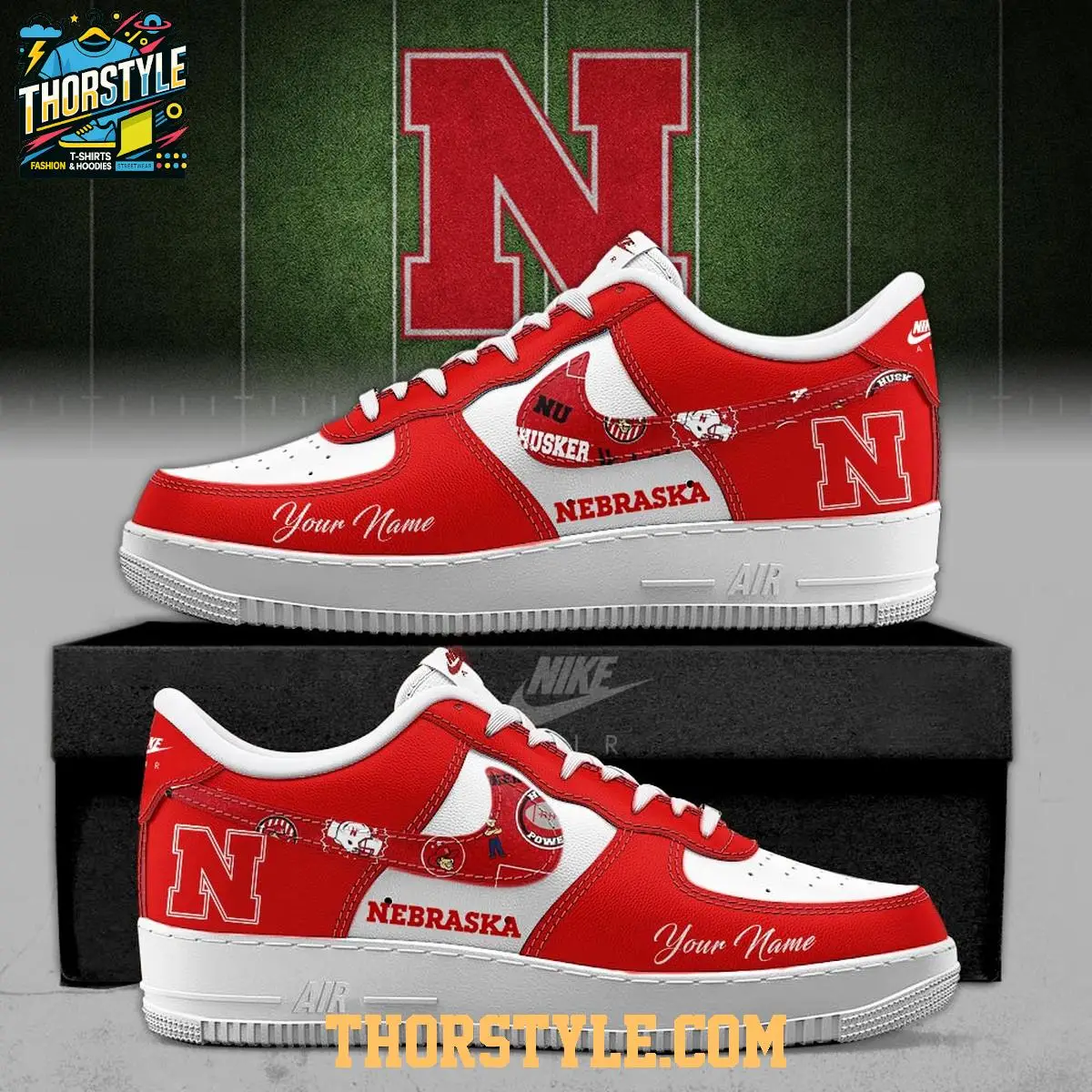 Nebraska Cornhuskers 2025 Freedom Campus Personalized Air Force 1 Shoes
