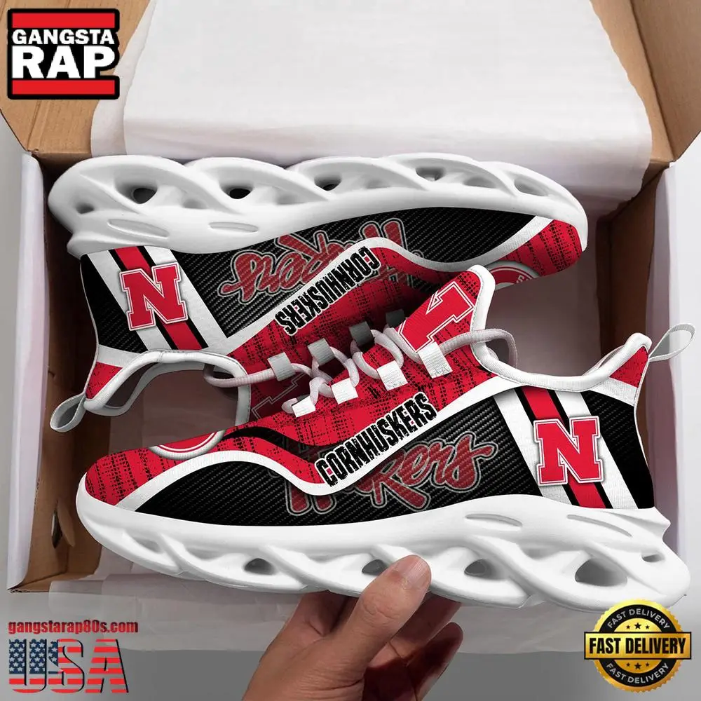 Nebraska Cornhuskers NCAA Clunky New Design Max Soul Shoes, Running Sneakers