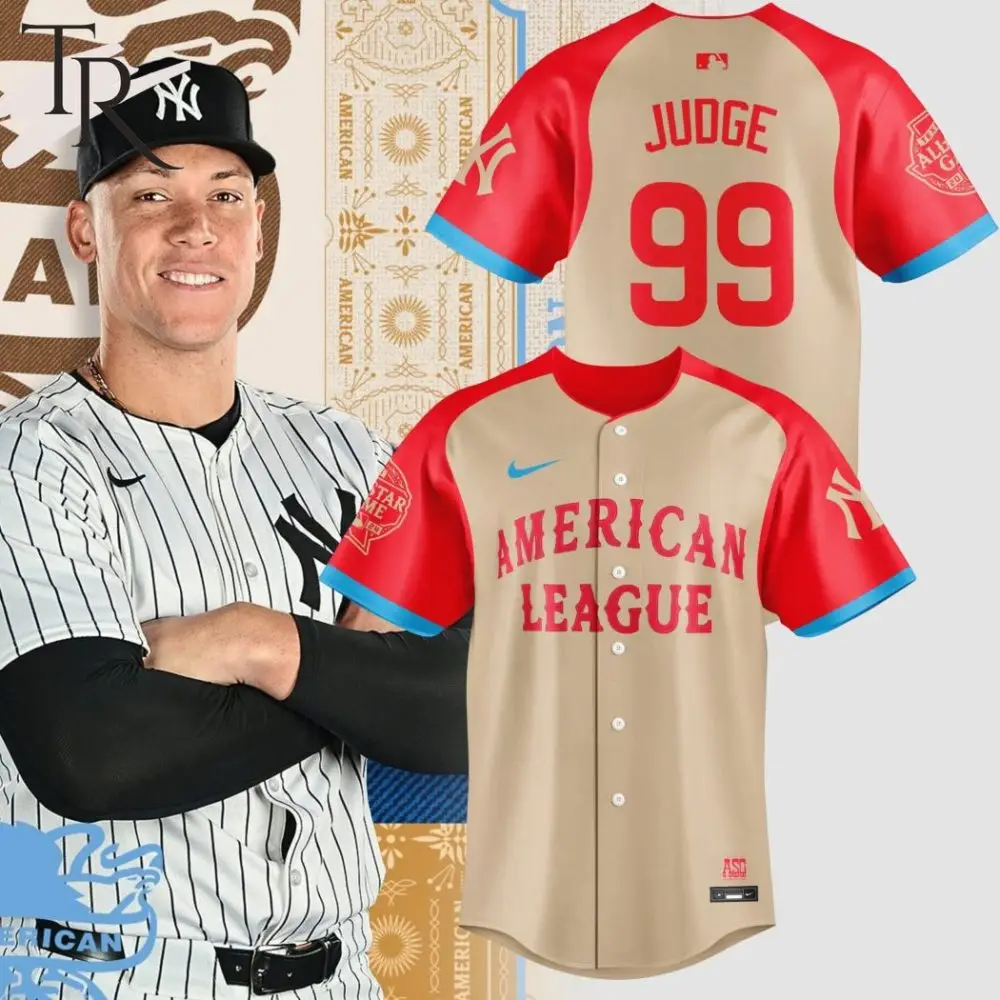 New American League Aaron Judge 2024 Mlb All-Star Game Baseball Custom Jersey Fan Gift