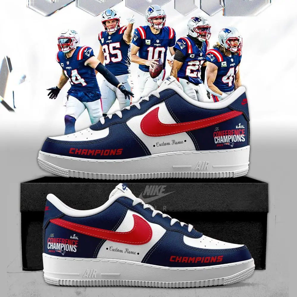 New England Patriots AFC Champions Limited Personalized Air Force 1 Shoes | KB87