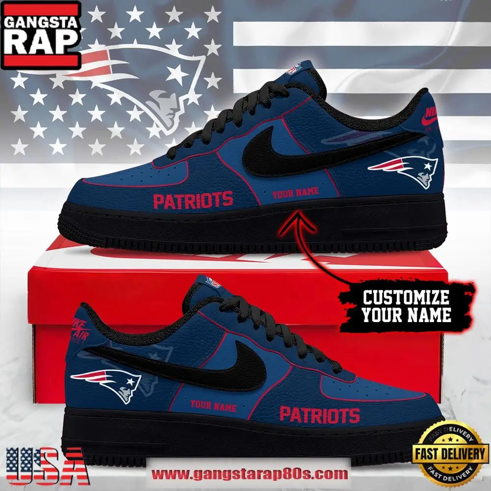 New England Patriots New 2026 Version NFL Custom Air Force 1 Running Sneakers Shoes