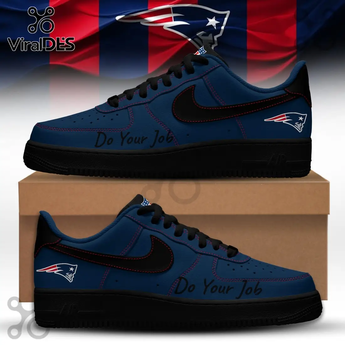 New England Patriots NFL Super Bowl 2026 Air Force 1 Sneakers New England Patriots NFL Super Bowl 2026 Air Force 1 Sneakers - Image 1