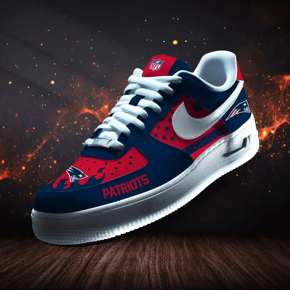 New England Patriots Personalized Version 10 AF1 Shoes