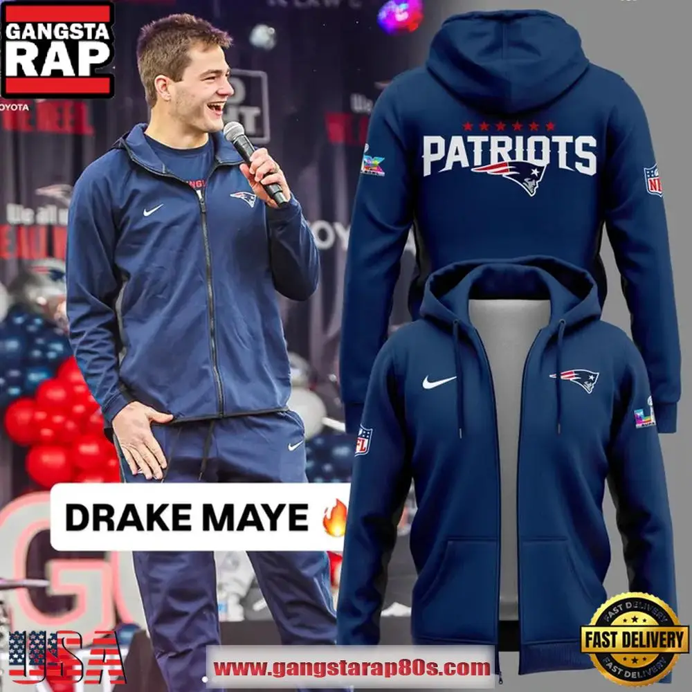 New England Patriots Super Bowl New 2026 Version Limited Edition Zipper Hoodie Shirt