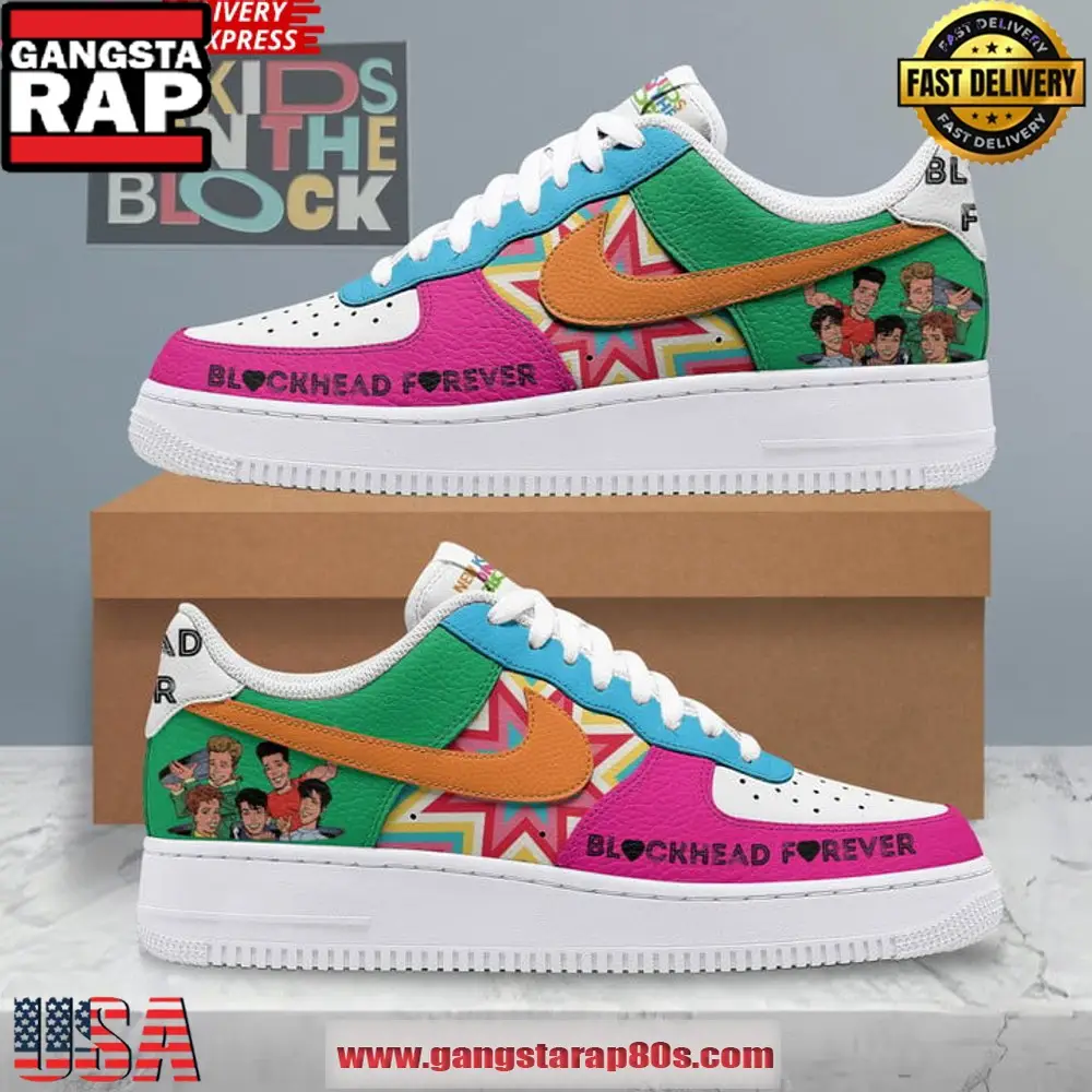 New Kids On The Block Blockhead Forever Air Force 1 Sneakers Shoes New Kids On The Block Blockhead Forever Air Force 1 Sneakers Shoes - Image 1