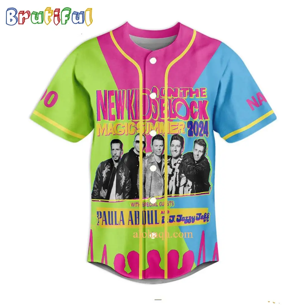 New Kids On The Block Magic Summer 2024 Tour Schedule Baseball Jersey