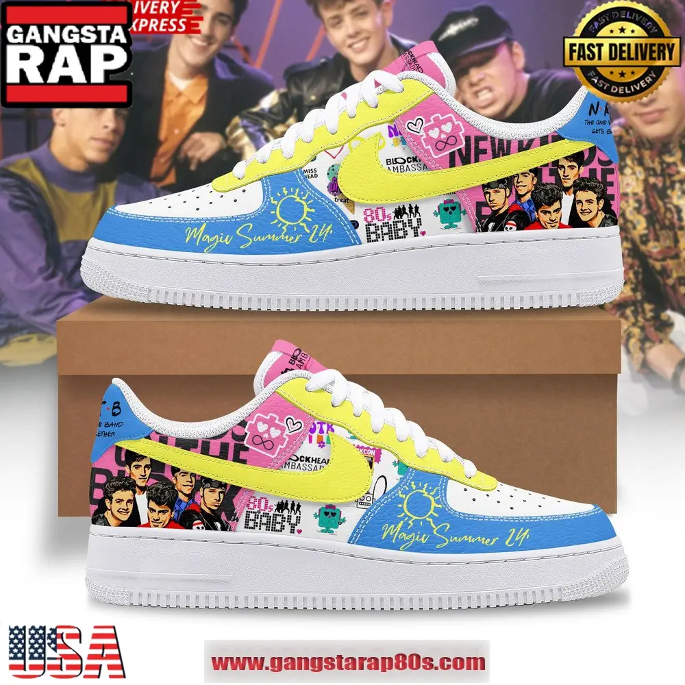 New Kids On The Block Magic Summer 24 Air Force 1 Sneakers Shoes New Kids On The Block Magic Summer 24 Air Force 1 Sneakers Shoes - Image 1