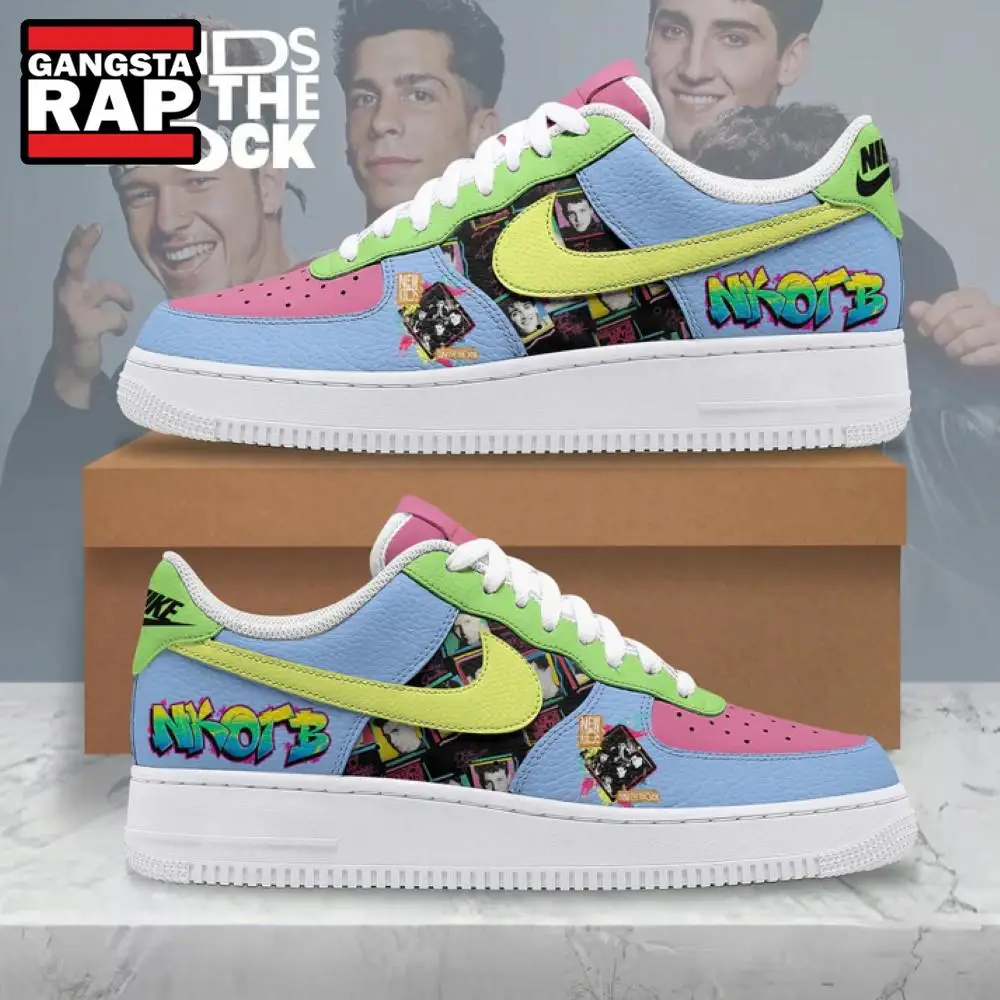 New Kids On The Block Music Air Force 1 Sneaker Shoes New Kids On The Block Music Air Force 1 Sneaker Shoes - Image 1