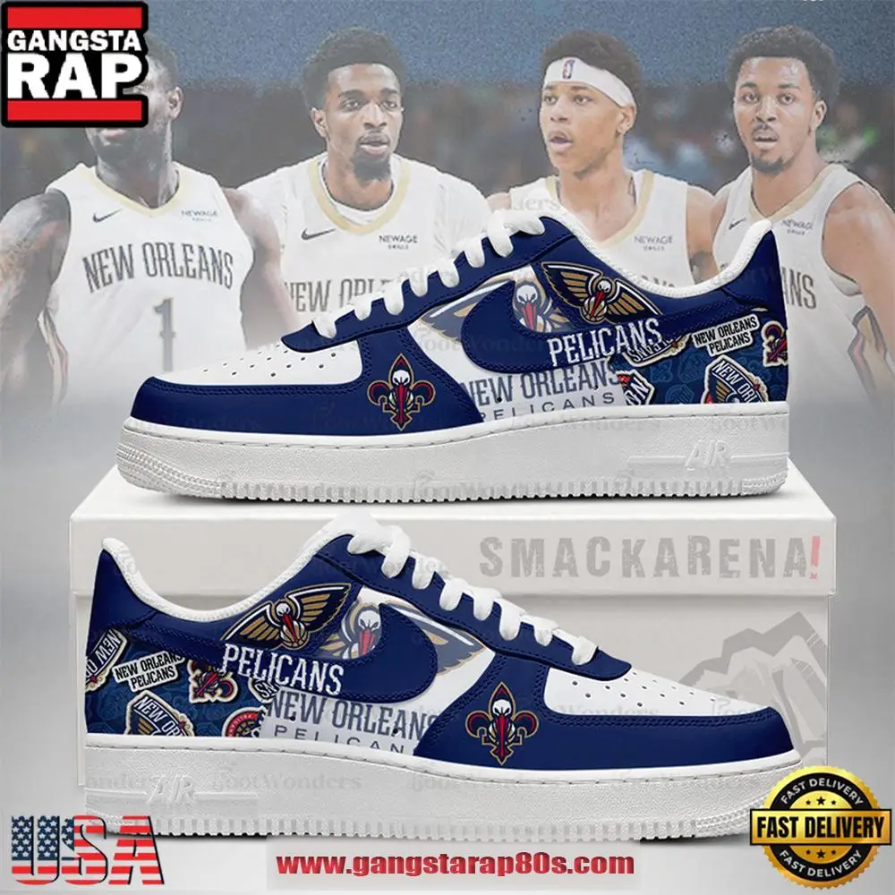 New Orleans Pelicans NBA Nike Air Force 1 Low Top Shoes