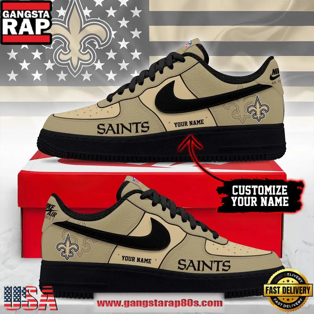 New Orleans Saints New 2026 Version NFL Custom Air Force 1 Running Sneakers Shoes