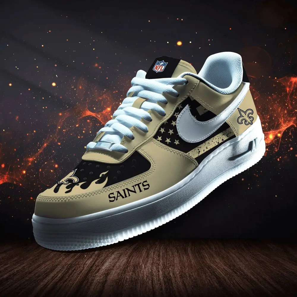 New Orleans Saints Personalized Version 8 AF1 Shoes New Orleans Saints Personalized Version 8 AF1 Shoes - Image 1