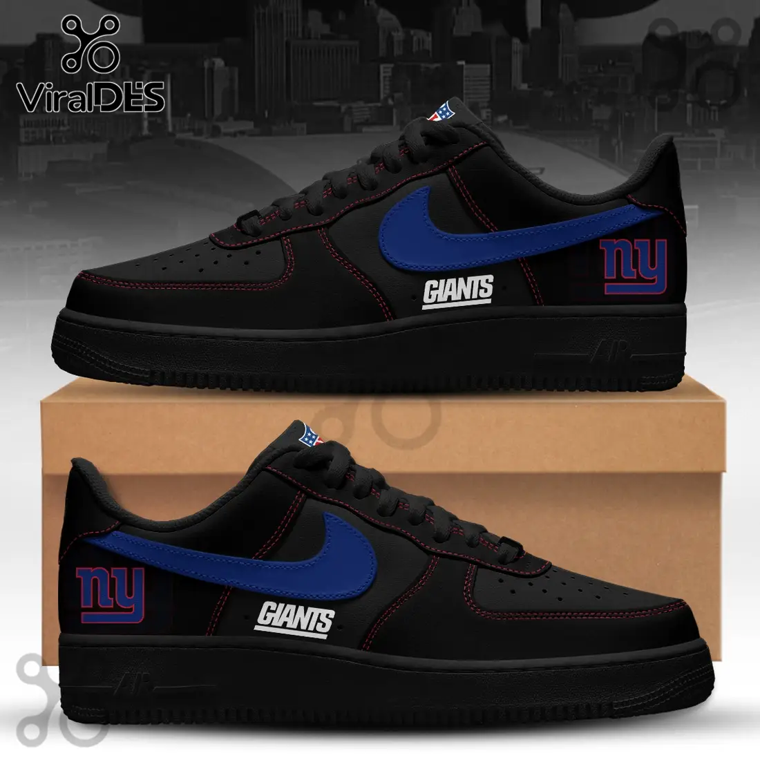New York Giants Blackout Nike Air Force 1