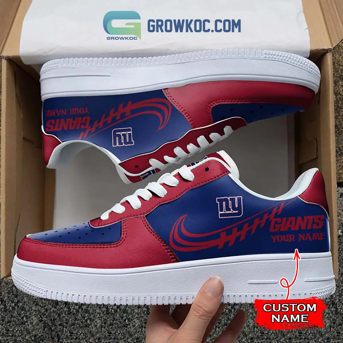 New York Giants Personalized Air Force 1 Sneaker Shoes