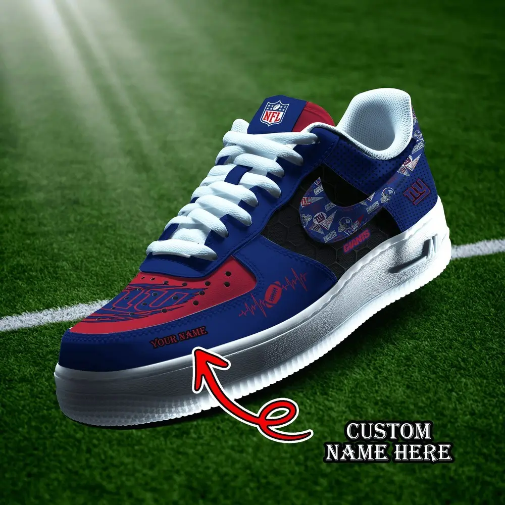 New York Giants Personalized Version 6 AF1 Shoes