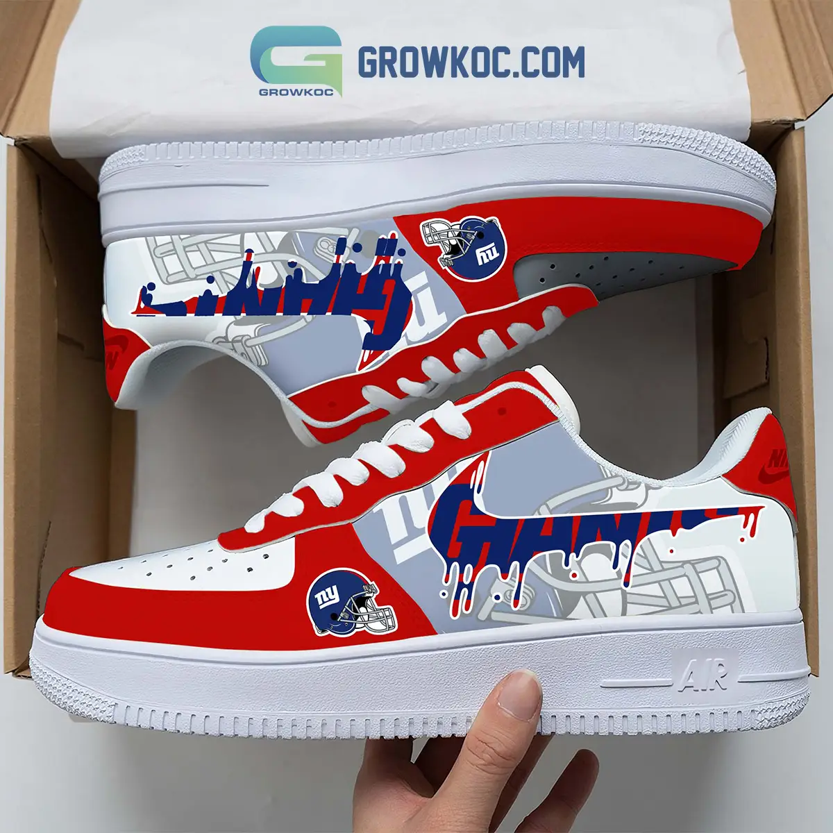 New York Giants Team Logo Fan Air Force 1 Shoes